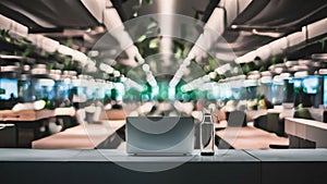 Blurring the Background In A Modern Office Interior