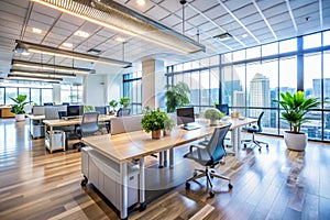 Blurring the Background in a Modern Office Interior