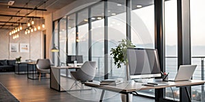 Blurring the Background in a Modern Office Interior