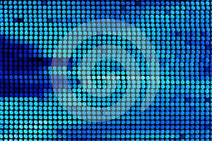 Blurring lights bokeh background of blue circles