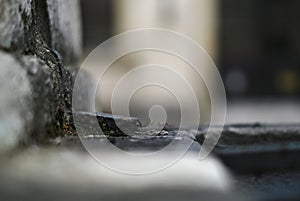Blurry background with an old stiffener photo