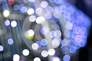 Blurry Christmas lights festive background.Christmas decoration