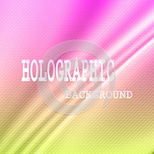 Blurry holographic background. Trendy silky glitch wallpaper. Ir