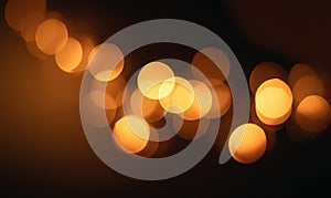 A blurry image of a bunch of yellow circles