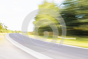 Blurry image of the view from the window