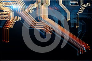 Blurry motherboard background