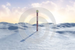 Blurry north pole landscape