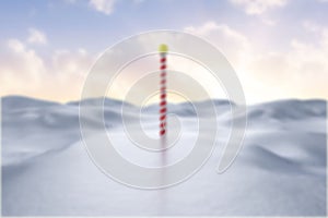 Blurry north pole landscape