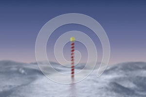 Blurry north pole landscape