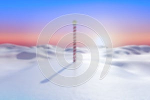 Blurry north pole landscape