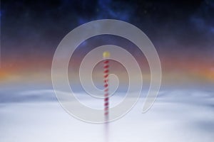 Blurry north pole landscape