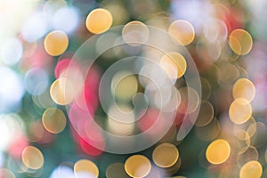 Blurry pattern of colorful decoration lights