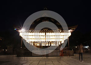 Blurry Peoples at Yasaka Shrine Kyoto Japan at night
