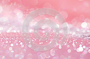 Blurry Pink and White Background With Sparkle