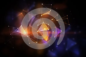 Blurry polygonal backdrop