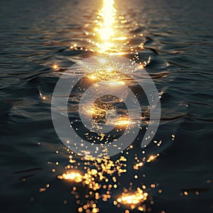 Blurry Sun Reflection on Water