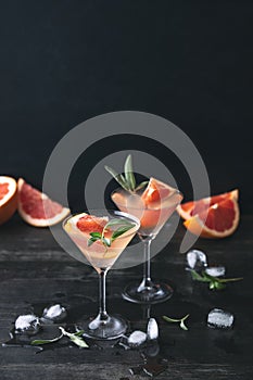 Blush grapefruit and sage gimlet