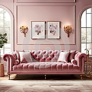 blush pink sofa provides a soft and romantic touch envision a bl photo