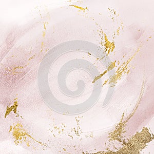 Blush pink watercolor background, pastel fluid painting digital paper design card