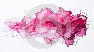 Blushing Watercolor Bloom: A Delicate Pink Stain of Creativity - This title evokes the softness and beauty of the pink