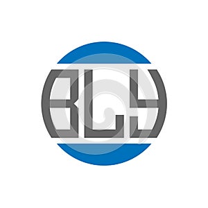 BLY letter logo design on white background. BLY creative initials circle logo concept. BLY letter design
