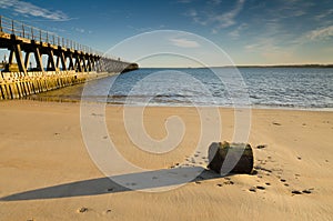 Blyth beach and south pier