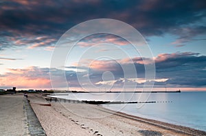 Blyth harbour at sunset