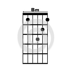 Bm guitar chord icon