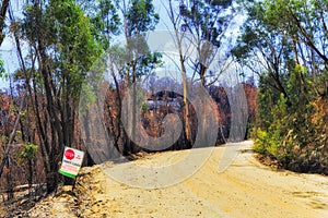 BM Rd Closed Sign Bushfires