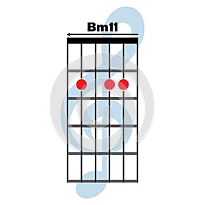 Bm11 guitar chord icon