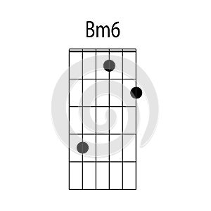 Bm6 guitar chord icon
