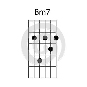 Bm7 guitar chord icon