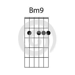 Bm9 guitar chord icon