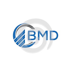 BMD Flat accounting logo design on white background. BMD creative initials Growth graph letter logo concept. BMD business finance photo