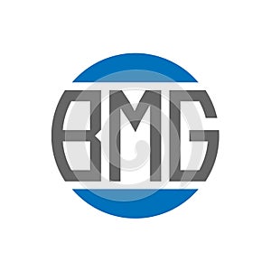 BMG letter logo design on white background. BMG creative initials circle logo concept. BMG letter design photo
