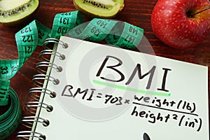 BMI body mass index English or imperial formula