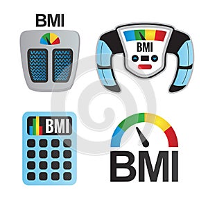 BMI or Body Mass Index Icons