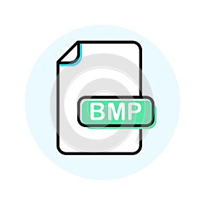 BMP file format, extension color line icon