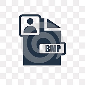 Bmp vector icon isolated on transparent background, Bmp transpa