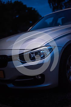 BMW 3 series by night
