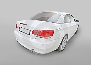 BMW 335i convertible car back corner view