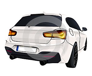 BMW Car vector back view