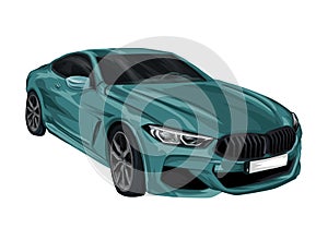 BMW Car Vector Illustration.