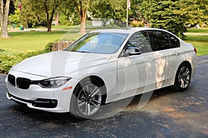 2018 BMW 350i white super charge with 350 Horse Power, Luxury european sport car.