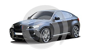 BMW X6M isolated on white background