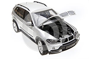 BMW X5 bonnet open photo