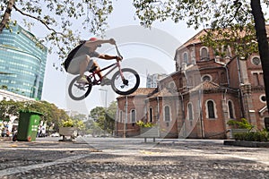 BMX acrobat in Ho Chi Minh, Vietnam