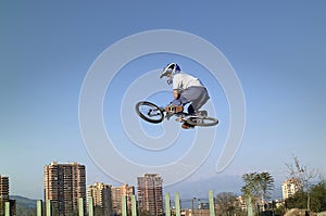 BMX bicycle acrobat