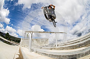 Bmx big air jump photo