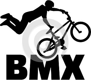 BMX bike rider stunt photo